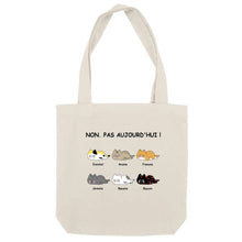 Charger l'image dans la galerie, Jusqu'à 6 chats, Sac fourre-tout personnalisé chat, Non. Pas aujourd'hui, maman chat, Sac fourre-tout humour chat femme