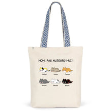 Charger l'image dans la galerie, Jusqu'à 6 chats, Sac fourre-tout personnalisé chat, Non. Pas aujourd'hui, maman chat, Sac fourre-tout humour chat femme