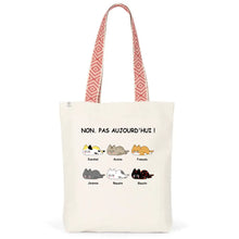 Charger l'image dans la galerie, Jusqu'à 6 chats, Sac fourre-tout personnalisé chat, Non. Pas aujourd'hui, maman chat, Sac fourre-tout humour chat femme