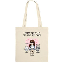 Charger l'image dans la galerie, Jusqu'à 9 chats, Sac fourre-tout personnalisé chat, maman chat, Sac fourre-tout humour chat femme