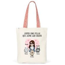 Charger l'image dans la galerie, Jusqu'à 9 chats, Sac fourre-tout personnalisé chat, maman chat, Sac fourre-tout humour chat femme