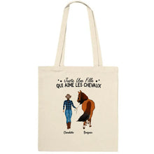 Charger l'image dans la galerie, Jusqu'à 2 chevaux, Sac fourre-tout personnalisé cheval, maman cheval, Sac fourre-tout cheval femme