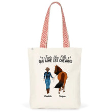Charger l'image dans la galerie, Jusqu'à 2 chevaux, Sac fourre-tout personnalisé cheval, maman cheval, Sac fourre-tout cheval femme