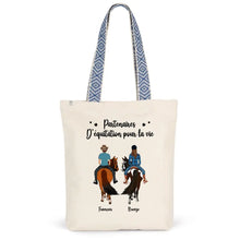 Charger l'image dans la galerie, Jusqu'à 3 personnes, Sac fourre-tout personnalisé cheval, Sac fourre-tout cheval, Partenaires d'équitation pour la vie