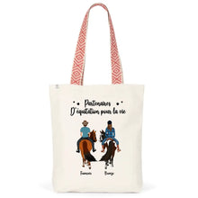 Charger l'image dans la galerie, Jusqu'à 3 personnes, Sac fourre-tout personnalisé cheval, Sac fourre-tout cheval, Partenaires d'équitation pour la vie