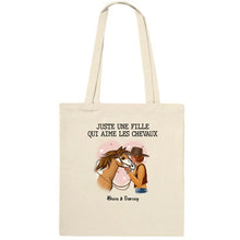 Charger l'image dans la galerie, Sac fourre-tout personnalisé cheval, Sac fourre-tout cheval, maman cheval, juste une femme qui aime les chevaux