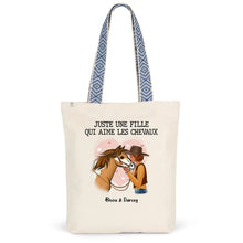 Charger l'image dans la galerie, Sac fourre-tout personnalisé cheval, Sac fourre-tout cheval, maman cheval, juste une femme qui aime les chevaux