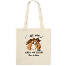 Charger l'image dans la galerie, Sac fourre-tout personnalisé cheval, Sac fourre-tout cheval, maman cheval, Et elle vécut heureuse pour toujours