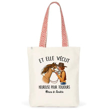 Charger l'image dans la galerie, Sac fourre-tout personnalisé cheval, Sac fourre-tout cheval, maman cheval, Et elle vécut heureuse pour toujours