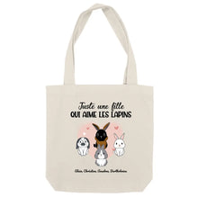 Charger l'image dans la galerie, Jusqu'à 9 lapins, Sac fourre-tout personnalisé lapin, maman lapin, Sac fourre-tout juste une femme qui aime les lapins