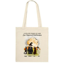 Charger l'image dans la galerie, Jusqu'à 6 chiens, Sac fourre-tout personnalisé chien, Halloween Maman chien, Sac fourre-tout chat femme