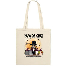 Charger l'image dans la galerie, Jusqu'à 12 chats, Sac fourre-tout Halloween Papa de chat, Sac fourre-tout personnalisé chat homme
