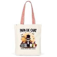 Charger l'image dans la galerie, Jusqu'à 12 chats, Sac fourre-tout Halloween Papa de chat, Sac fourre-tout personnalisé chat homme