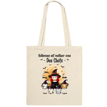 Charger l'image dans la galerie, Jusqu'à 12 chats, Sac fourre-tout personnalisé chat, maman chat, Sac fourre-tout d'halloween pour les amoureux des chats