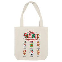 Charger l'image dans la galerie, Jusqu'à 12 enfants, Sac fourre-tout personnalisé grand-mère, Sac fourre-tout de Noël pour grand-mère