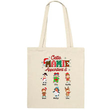 Charger l'image dans la galerie, Jusqu'à 12 enfants, Sac fourre-tout personnalisé grand-mère, Sac fourre-tout de Noël pour grand-mère