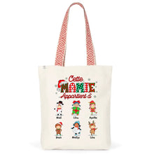 Charger l'image dans la galerie, Jusqu'à 12 enfants, Sac fourre-tout personnalisé grand-mère, Sac fourre-tout de Noël pour grand-mère