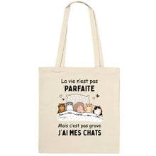 Charger l'image dans la galerie, Jusqu'à 9 chats, Sac fourre-tout personnalisé chat, Sac fourre-tout pour maman chat, papa chat, Nom et design personnalisés