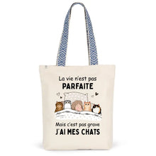 Charger l'image dans la galerie, Jusqu'à 9 chats, Sac fourre-tout personnalisé chat, Sac fourre-tout pour maman chat, papa chat, Nom et design personnalisés