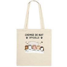 Charger l'image dans la galerie, Jusqu'à 9 chats, Sac fourre-tout personnalisé chat, Chemise de nuit officielle, maman chat, papa chat