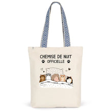 Charger l'image dans la galerie, Jusqu'à 9 chats, Sac fourre-tout personnalisé chat, Chemise de nuit officielle, maman chat, papa chat