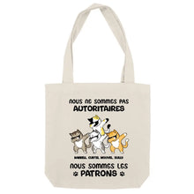 Charger l'image dans la galerie, Jusqu'à 9 chats, Sac fourre-tout chat personnalisé, Je ne suis pas autoritaire, Je suis le patron
