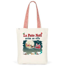 Charger l'image dans la galerie, Jusqu'à 6 chats, Sac fourre-tout personnalisé chat, Sac fourre-tout chat, La Patte Noël arrive en ville