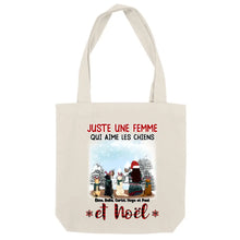 Charger l'image dans la galerie, Jusqu'à 6 chiens, Sac fourre-tout personnalisé chien, Cadeaux de Noël pour Maman chien, Juste Une Femme qui aime les chiens