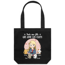 Charger l'image dans la galerie, Jusqu'à 12 chats, Sac fourre-tout maman chat, Sac fourre-tout personnalisé chat, juste une fille qui aime les chats