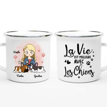 Charger l'image dans la galerie, Jusqu'à 5 chiens, mug personnalisé chien, tasse maman chien, juste une fille qui aime les chiens
