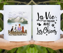 Charger l'image dans la galerie, Jusqu'à 9 chiens, mug personnalisé chien, mug maman chien, la vie est meilleure avec les chiens