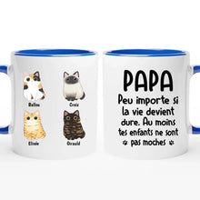 Charger l'image dans la galerie, Jusqu'à 9 chats, mug chat personnalisé, tasse papa chat, cadeau pour la Fête des Pères