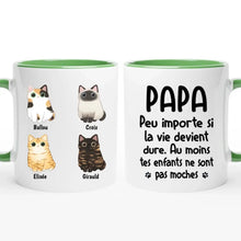 Charger l'image dans la galerie, Jusqu'à 9 chats, mug chat personnalisé, tasse papa chat, cadeau pour la Fête des Pères