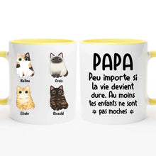 Charger l'image dans la galerie, Jusqu'à 9 chats, mug chat personnalisé, tasse papa chat, cadeau pour la Fête des Pères
