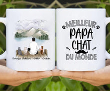 Charger l'image dans la galerie, Jusqu'à 9 chats, mug chat personnalisé, tasse papa chat, cadeau pour papa chat, Fête des Pères