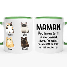 Charger l'image dans la galerie, Jusqu'à 9 chats, mug chat personnalisé, mug maman chat, Tasse pour les amoureux des chats