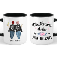 Charger l'image dans la galerie, Jusqu'à 3 filles, tasse personnalisée meilleure amie, cadeau de sœur de cœur, meilleurs amis pour la vie