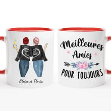 Charger l'image dans la galerie, Jusqu'à 3 filles, tasse personnalisée meilleure amie, cadeau de sœur de cœur, meilleurs amis pour la vie