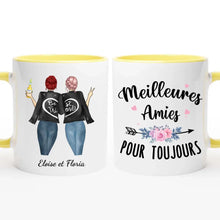 Charger l'image dans la galerie, Jusqu'à 3 filles, tasse personnalisée meilleure amie, cadeau de sœur de cœur, meilleurs amis pour la vie