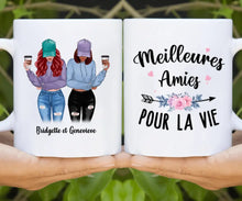 Charger l'image dans la galerie, Jusqu'à 5 filles, mug personnalisé meilleure amie, noms et arts personnalisés, meilleures amies pour la vie