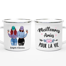 Charger l'image dans la galerie, Jusqu'à 5 filles, mug personnalisé meilleure amie, noms et arts personnalisés, meilleures amies pour la vie