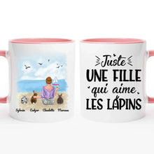 Charger l'image dans la galerie, Jusqu'à 9 lapins, mug personnalisé lapin, juste une femme qui aime les lapins