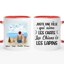 Charger l'image dans la galerie, Jusqu'à 6 animaux, mug lapin et chat chien personnalisé, tasse maman lapin chat et chien