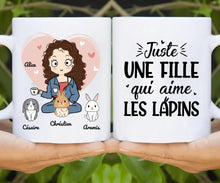 Charger l'image dans la galerie, Jusqu'à 9 lapins, mug personnalisé lapin, juste une femme qui aime les lapins