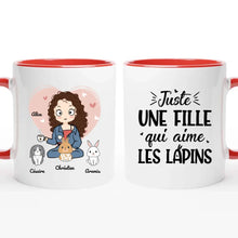 Charger l'image dans la galerie, Jusqu'à 9 lapins, mug personnalisé lapin, juste une femme qui aime les lapins