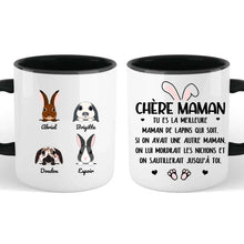 Charger l'image dans la galerie, Jusqu'à 9 lapins, noms et arts personnalisés, mug personnalisé lapin, tasse maman lapin