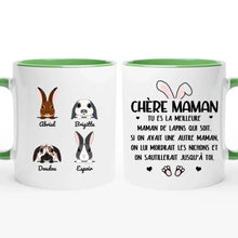 Charger l'image dans la galerie, Jusqu'à 9 lapins, noms et arts personnalisés, mug personnalisé lapin, tasse maman lapin