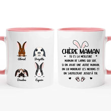 Charger l'image dans la galerie, Jusqu'à 9 lapins, noms et arts personnalisés, mug personnalisé lapin, tasse maman lapin