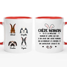 Charger l'image dans la galerie, Jusqu'à 9 lapins, noms et arts personnalisés, mug personnalisé lapin, tasse maman lapin