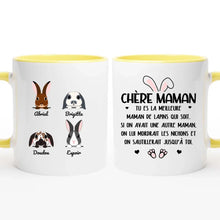 Charger l'image dans la galerie, Jusqu'à 9 lapins, noms et arts personnalisés, mug personnalisé lapin, tasse maman lapin